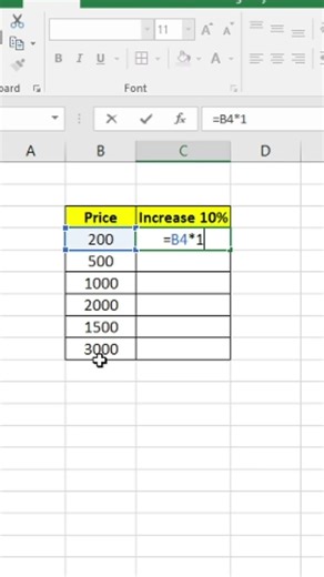 Calculate 10% Increase in Excel (Easy Method) #computertips #nucleusacademy #exceltips #excel
