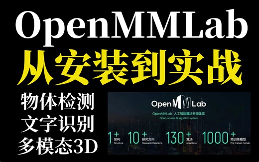 Open-MMLab保姆级入门教程，计算机博士带你从安装到实战全流程，计算机视觉领域经典项目再现！CV/计算机视觉/AI/人工智能