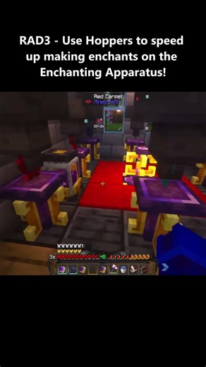 RAD3 - Use Hoppers to speed up enchant crafting 📚