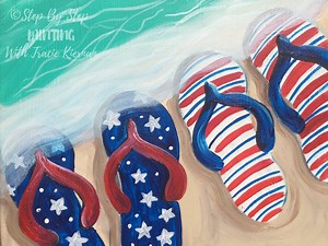 Patriotic Flip-Flops Design Variation & Free Traceable Download