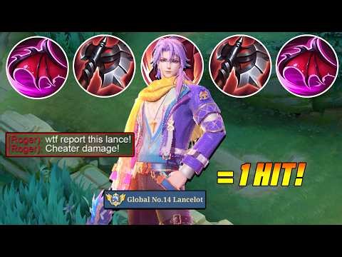 SAVAGE?! WHEN GLOBAL LANCELOT ABUSE THIS NEW BEST 1 HIT BUILD 2026!! (Totally insane!) - MLBB