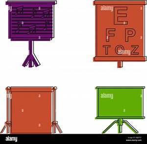 Banner conference icon set. Color outline set of banner conference vector icons for web design isolated on white background Stock Vector Image & Art - Alamy