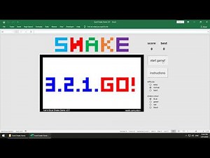 My Excel Snake Game - Quick Demo