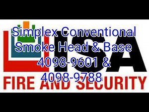 Simplex Conventional Smoke Head and Base: 4098-9601 & 4098-9788...