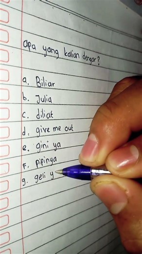 Dengar semuanya gak???(kalo iya tulis dikomen)🤣#menuliskreatif #handwriting #trending