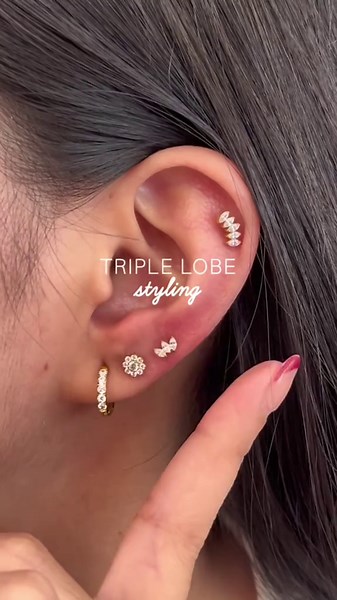 Completing My Triple Lobe Stack with a Hoop Earring