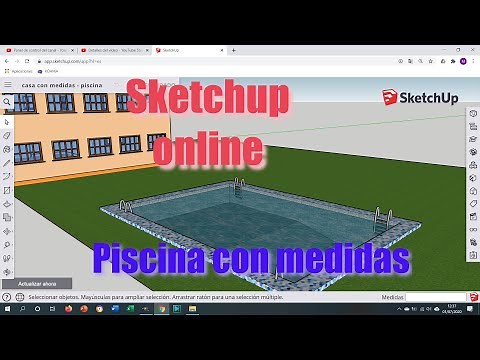 SketchUp online - Tutorial 3 - Añadiendo una piscina