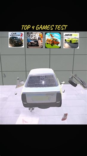 Car Damage ☠️ Test ? CPM 2 Vs Car Simulator 2 Vs VCCS 2 Vs Drive X !? #shorts#carparkingmultiplayer