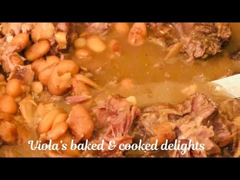 BEEF NECK BONES & BEANS IN A CROCKPOT ( EASY PEASY!)