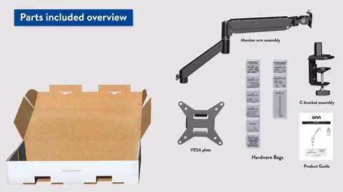 onn Spring Assisted Desk Mount for 13" to 32" Monitors/TVs, 3x Load Tested, Holds up to 19.8 lbs.