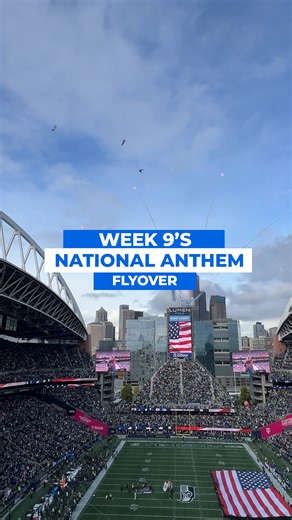 2 EA-18G Growler Jets from the Electronic Attack Squadron VAQ-140 Patriots flying out of Naval Air Station Whidbey Island, Washington performed a flyover over a sold-out Lumen Field. #GoHawks | U.S. Navy | Seattle Seahawks