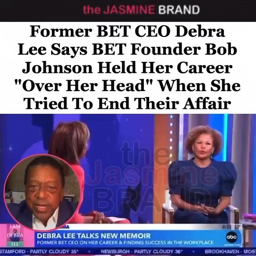 #DebraLee, the former CEO of BET, appeared on ‘GMA’ to promote her new memoir, I Am Debra Lee. The entertainment entrepreneur spoke about her romantic relationship with BET founder #BobJohnson. Lee revealed that they were both married when they began their relationship. —————————————— Debra Lee recounted the power struggle that arose when she attempted to end her affair with Bob Johnson. Twenty years into her career, Lee claims that Johnson held her career “over her head” when she wanted to leav