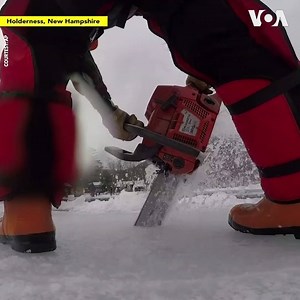 On the frozen lakes of New England, men and women are carrying out a winter task that's been done for 120 years by their forebears. They're harvesting ice for use during the summer months — even though refrigeration means it's unnecessary — because those living there regard ice-cutting as their heritage.(AP) | Voice of America