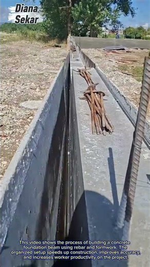 Fast Concrete Foundation Beam Construction | Efficient Rebar and Formwork Setup