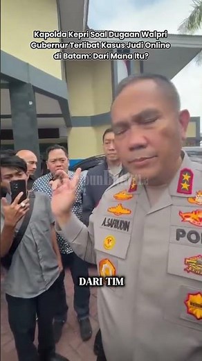 The Riau Islands Police Chief Responds to Allegations of the Governor's Private Advisor Being Inv...