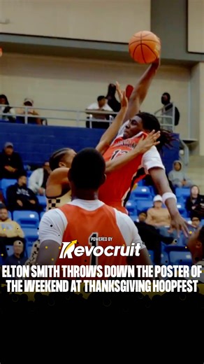 Revocruit on Instagram: "Dynamic Prep forward Elton Smith delivered the poster of the entire Thanksgiving Hoopfest — rising up over the defense and hammering a dunk that had the whole gym jumping. He turned the lane into a Thanksgiving table… and somebody ended up on the plate."