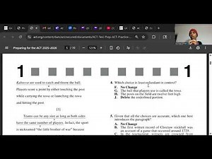 Official New Enhanced ACT Practice Test 2 - English - part 1 - #1-25