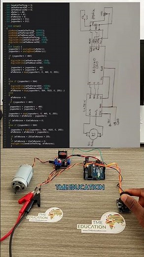 DC Motor Speed Control using Joystick with Arduino #electronicscircuits #joystick #arduinouno #tech