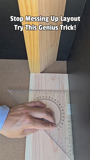 Carpenter’s Genius Trick for PERFECT Layout Every Time | Woodworking ideas #shorts #diy #how
