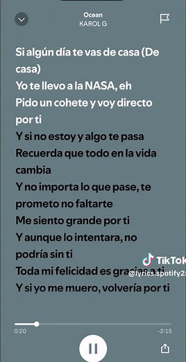 Ocean- karol g #music #spotify #lyrics #karolg | Ocean By Karol G