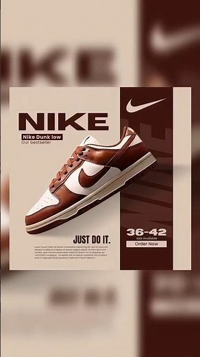 Nike Sneaker Advertisement | Modern Shoe Poster Design