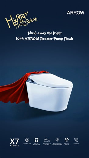 🎃 Flush away the fright this Halloween! 👻 With ARROW’s Booster Pump Flush, every flush is powerful, clean, and quiet — no tricks, just treats for your bathroom. Let ARROW innovation take the scare out of your bathroom experience this spooky season. #ARROWHomeGroup #BoosterPumpFlush #SmartToilet #BathroomInnovation #Halloween #PowerfulFlush #ARROW | ARROW Home Group