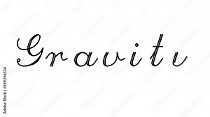 Gravity Decorative Handwriting Animation in Six Cursive and Gothic Fonts