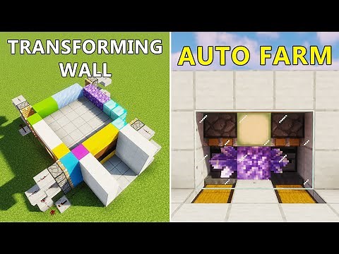 3+ Redstone Build (Transforming Wall, Auto Amethyst Farm) in Minecraft