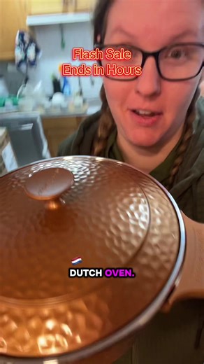 I forgot to mention it’s also induction Safe. This Gotham Steele hammered Copper Dutch oven can go on a stove top or in the oven and it’s naturally nonstick but has no Teflon and is very convenient to use. #tiktokshopcreatorpicks #spotlightfinds #treatyourself #kitchen #momlife