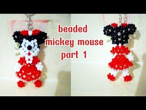 How to make beaded mickey mouse part1 #mickeymouse #tutorialvideos #diykeychain #diy