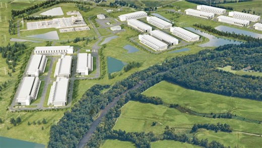 Data Center under construction in Cumberland County