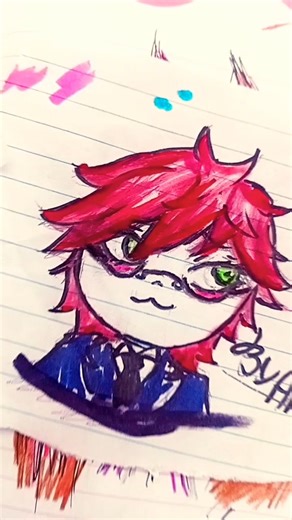 Grell sutcliff drawing without a picture #animeart #blackbutler #grellsutcliff