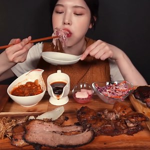 776K views · 35K reactions | Making burgers with various barbecue meats, sausage, chicken and Beer Mukbang Asmr Eating Sounds | Yummy Boki | Facebook