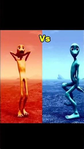 Red Alien vs Blue Alien 🔴🔵​#aliendance #greendance #dametucosita #alien #dancebattle #cosmicdance