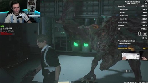 RE2 Remake speedrun Leon B 120fps | WR = 48:17 - PB = 49:23 | !valka !wr