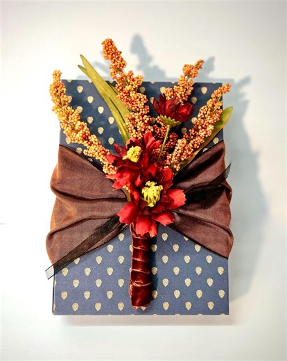Handmade Floral Gift Box: Fall Autumn Wedding Favor Birthday Gift (7x5x1) - Etsy