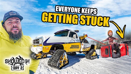 Epic vehicle recovery with powerful tracked heavy wrecker