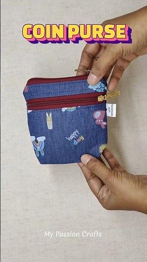 Cute Zipper Coin Pouch Bag Sewing Tutorial| Coin purse wallet | Sewing Project | Coin purse #purse