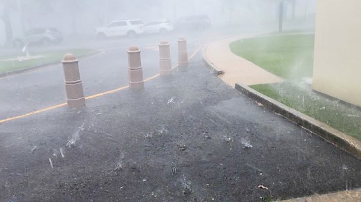 Hail, heavy wind and rain in Mandeville this afternoon. This system is moving towards Slidell and eastern St. Tammany. Stay safe, St. Tammany! | St. Tammany Parish