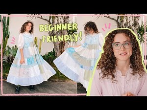 how to sew a patchwork summer dress (BEGINNER sewing tutorial)