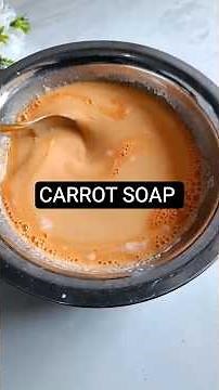 How to make carrot soap for skin lightening. #carrotsoap #skinbrightning