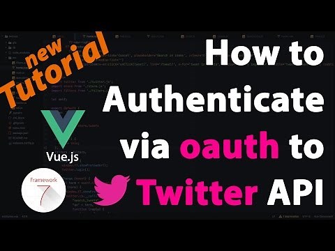 [V1] Log in to Twitter API with oauth - Create a Twitter app with VueJS and Framework7 - Episode 02