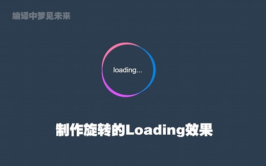 学习：HTML&CSS制作旋转的Loading效果