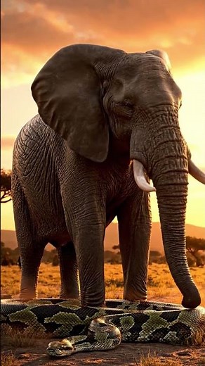 Can an Elephant Survive a Python Attack? See the Incredible African Savanna Rescue!