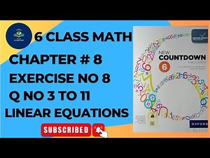 6 Class Math's Chapter 8 Exercise 8 Q No 3 to 11 | New Countdown Third Edition Class 6