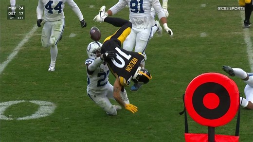 Cam Bynum recovers Roman Wilson's critical fumble