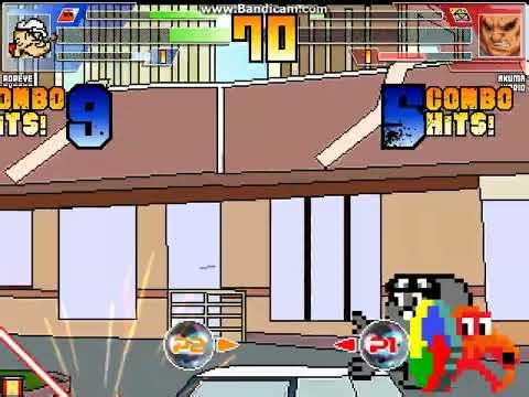 MUGEN battle #8694: Team Popeye vs Team Akuma