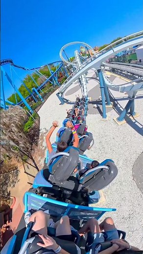 Penguin coaster with 2 launches🐧😍 SeaWorld Orlando