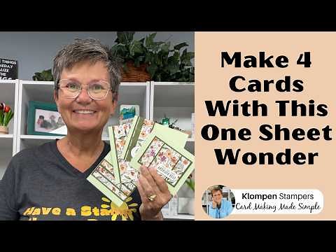 One Sheet Wonder Pattern Tutorial | 4 Easy Cards from 1 Sheet of Paper!