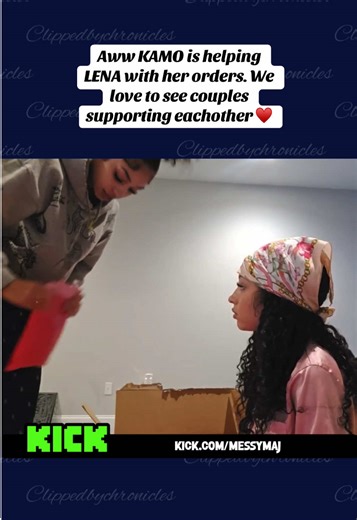 Aww KAMO is helping LENA with her orders. We love to see couples supporting eachother ♥️ #lena #lenadaviss #kamo #couple #influencercity